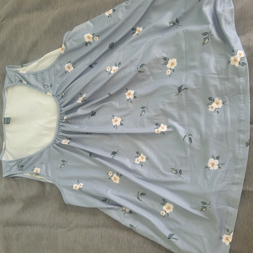 Floral Sleeveless Top - Blue